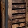 Cabinet Industrial Style Bedside Table Louvered Door Image 4