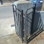 Black wrought iron mdtal double garden gates Image 5
