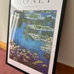 Framed Monet Water Lilies Poster for Sale