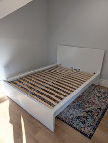 IKEA MALM Double Bed Frame - White (Perfect Condition)