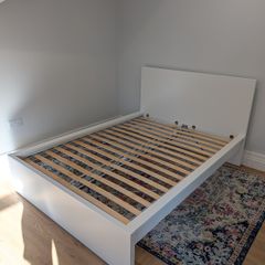 IKEA MALM Double Bed Frame - White (Perfect Condition)