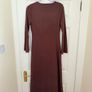 M&S Jersey Cosy Midi Column Dress in Claret - size UK 12 Image 2