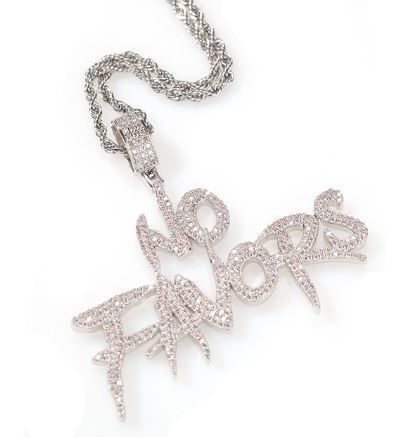 TWO No Favors Hip Hop Full Iced Out Pendants (Brand New)