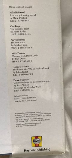 Joey Dunlop official biography printed in 2001 by Haynes