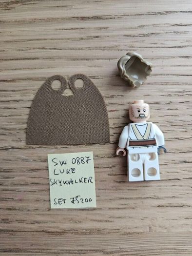 lego sw0887 luke skywalker old, set star wars 75200