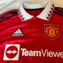 2022 2023 Manchester United Man Utd Red genuine Long Sleeve Home Shirt CASEMIRO 18 Junior Image 7