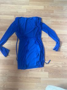 Royal Blue Ruched Bodycon Mini Dress