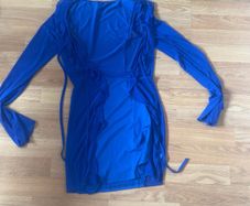 Royal Blue Ruched Bodycon Mini Dress