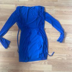 Royal Blue Ruched Bodycon Mini Dress