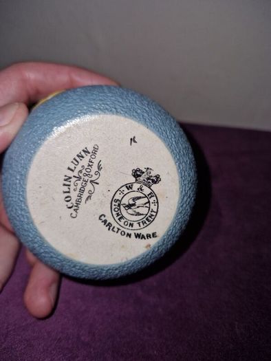 Antique Carlton Ware match strike - Corpus Christi crest