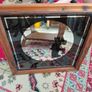 Vintage silhouette mirror lady image in black in wooden frame Image 6