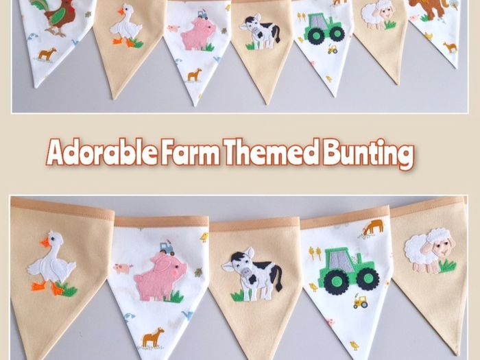Beautiful Farm Themed Bunting