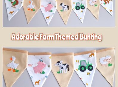 Beautiful Farm Themed Bunting