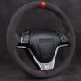Universal Suede Car Steering Wheel Cover DIY Hand Sewing Soft Leather Braiding Cover For Auto Steering Wheel Image 3