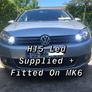 H15 Led Daytime Running Light + High Beam Bulbs -  Warranty - Clear White - Plug N Play Image 7