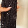 Black Mini Sequin Asymmetrical dress Size S Image 5