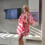 Light pink batwing sleeve dress Image 5