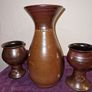 Vintage Australian Bendigo Pottery wine goblets and carafe Image 4