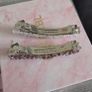 Set of 2 beautiful crystal beaded hair clips  one clear/white and one pink/purple. Sparkly and elegant design, perfect for everyday wear or special occasions. In very good condition. Image 3