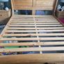 solid oak king size sleigh bed base Image 2