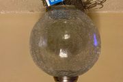 GORGEOUS BRAND new crackled glass hanging candle holder