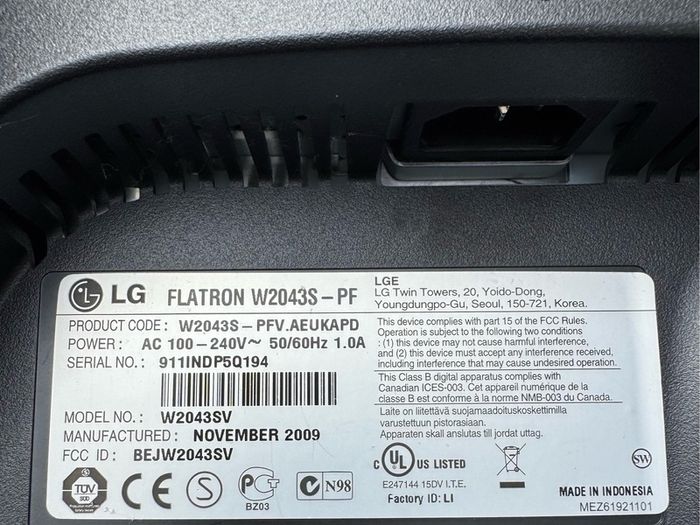 LG 20inch Monitor