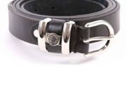 main image for ad Smooth Black Leather Belt Milano Design