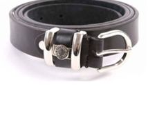 Smooth Black Leather Belt Milano Design
