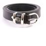 Smooth Black Leather Belt Milano Design Image 10