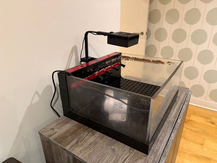 Marine Aquarium Frag Tank, light, pump and Cabinet