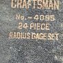 Vintage Craftsman Radius Gage Set precision Measuring Tool by Machinists and Metalworkers to check internal and external radius, Postage available or Collection Image 8