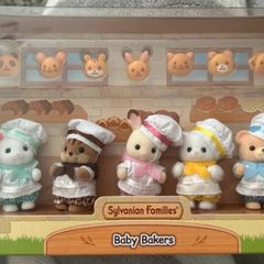 Sylvanian Families Bakery Babies and Raincoat Babies collections