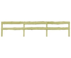 2 pcs 2-Rail Garden Fences Impregnated Pinewood 510x60 cm