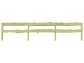 5 pcs 2-Rail Garden Fences Impregnated Pinewood 510x60 cm