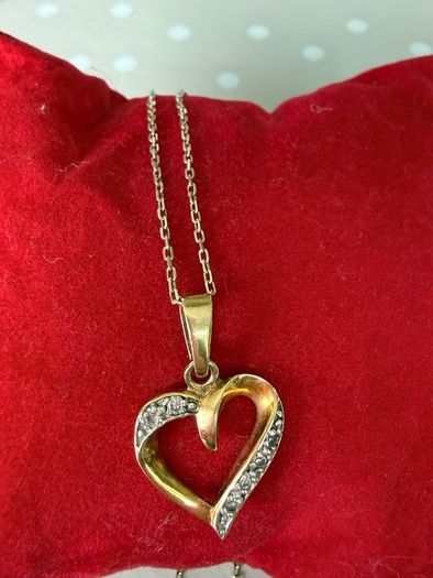 Gold 925 Open Heart pendent and chain