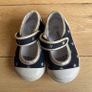 SEED Heritage toddler navy & gold star Mary Jane canvas trainers peach/orange Sunset Glow Sz UK3/EU 19 EUC Image 2