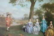 An Original Rare Antique Print from Picture Relics - Edward Rookes Leeds and his family by ARTHUR DEVIS (1760)