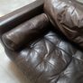 Brown Leather Sofa Image 4