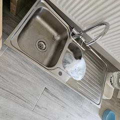 double sink and tap