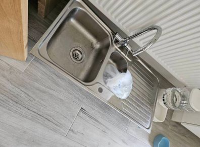double sink and tap
