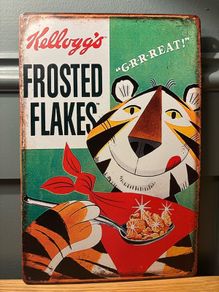 Kelloggs Frosties Tin Metal Sign