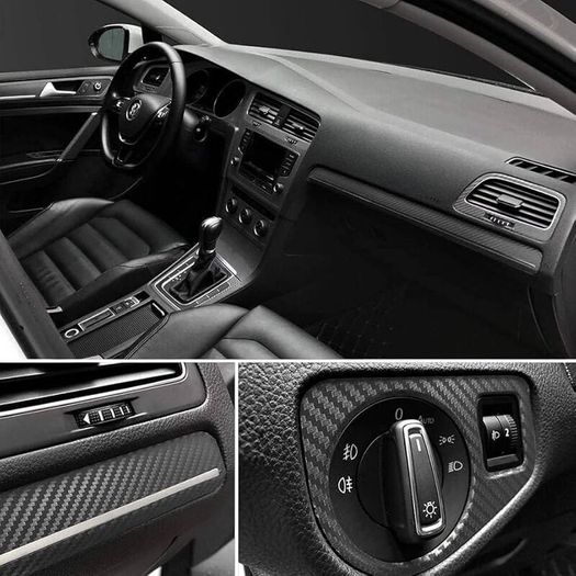 3D Carbon Fiber Car Sticker Black Colour Change Vinyl Film Car Wrapping Film Vinyl Film Motorcycle Decal Auto Accessories