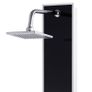 Shower Panel Unit Glass 18x42.1x120 cm Black Image 3
