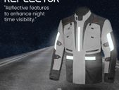 MZB Thunder Mens All Season Motorcycle Touring Waterproof Textile Jacket - Black/Grey