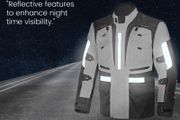 MZB Thunder Mens All Season Motorcycle Touring Waterproof Textile Jacket - Black/Grey
