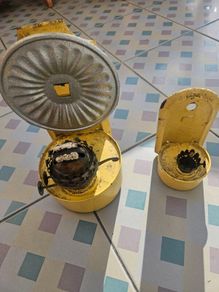 Antique Eagle Oil Lamp Lantern Reflector Tin and Mini Lantern