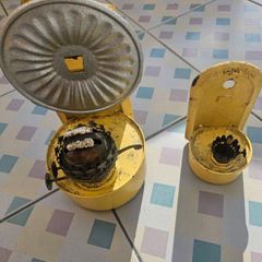 Antique Eagle Oil Lamp Lantern Reflector Tin and Mini Lantern