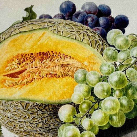 Laminate Glossy 280gsm Canvas Poster A4 Size Featuring Fruits by Michiel van Huysum (1714-1760) from The Rijksmueum