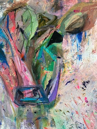 Original Abstract Painting Dublin Cow Painting