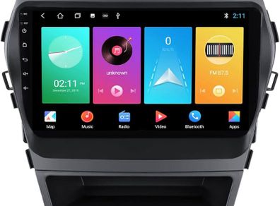 2 Din Android Auto Car Radio Multimedia Player for Hyundai Ix45 Santa Fe 2013 2014 2015 2016 2017 GPS Navi Stereo Bluetooth rds